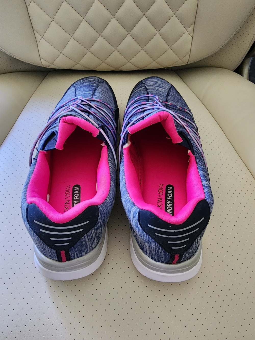 Danskin Now Gray Heathered Athletic Sneakers with Pink Lining